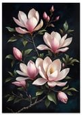 Plakat cyfrowy do wydruku kwiat magnolia