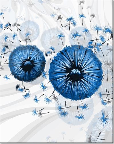 40CM 50CM OBRAZEK ŚCIENNY NIEBIESKIE DMUCHAWCE 5 DRUK PŁÓTNO OBRAZ na Arena.pl