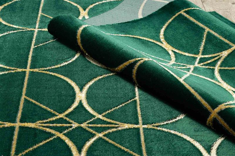 RUG/LU/ESTEMA/CIRCLES/BOTTLEGREEN+GOLD/160x220 zdjęcie 8