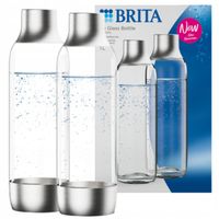 Butelka szklana do gazowania wody BRITA Soda TRIO, 2 butelki do saturatora
