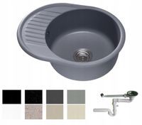 ZLEW ZLEWOZMYWAK GRANIT 8 kolorów 58x46 + SYFON