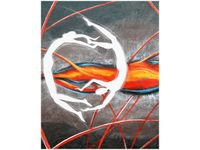 40X50CM TANIEC PŁOMIENIACH OBRAZ