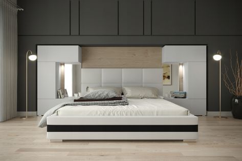 Sypialnia W Zabudowie Łóżko Opcja LED Panama 1 MAT