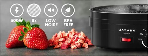 DUŻA SUSZARKA DO GRZYBÓW OWOCÓW WARZYW ZIÓŁ SPOŻYWCZA MOCNA 500W 6 SIT na Arena.pl