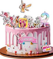 OPŁATEK ZESTAW NA URODZINY MIA I JA AND ME + IMIĘ