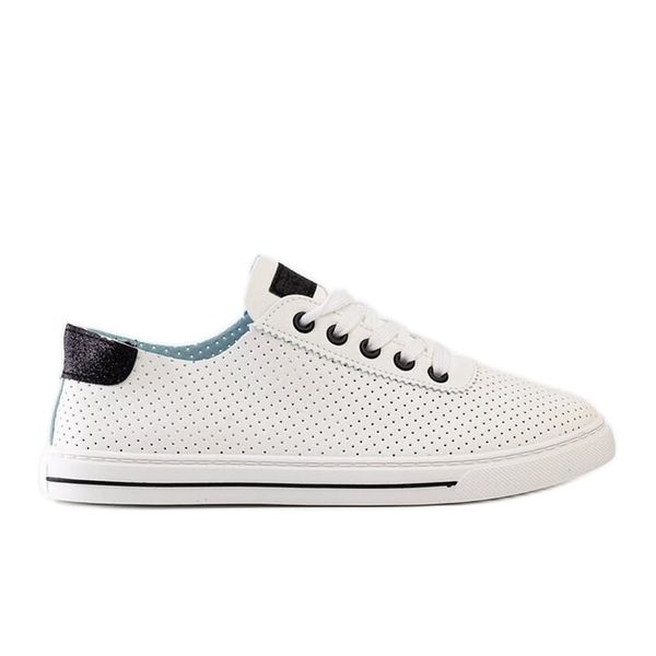 Białe perforowane sneakersy r.36 zdjęcie 1
