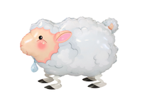 Balon Foliowy Chodząca Owca - Z nóżkami - 62.7 x 45 cm - PURKA