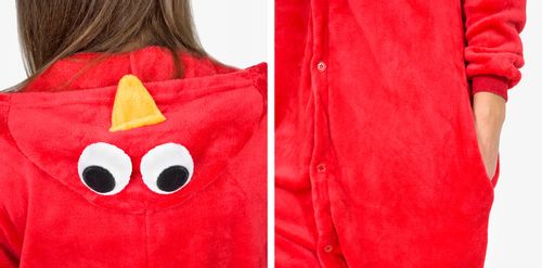 ELMO POTWÓR PIŻAMA KIGURUMI KOMBINEZON ONESIE XL na Arena.pl
