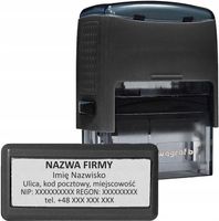WAGRAF B3 - Pieczątka do 6 wersów - FIRMOWA - 12 kolorów obudowy do wyboru