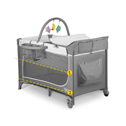 Łóżeczko turystyczne 125x65x78cm RK-241 szare na Arena.pl