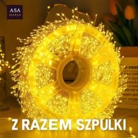Girlanda LED 15 m 500 diod ciepła biały lampki choinkowe IP44 8 funkcji