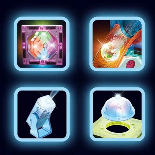 Klocki Magnetyczne Konstrukcyjne Świecące 3D Tor Kulkowy 110 elementów na Arena.pl