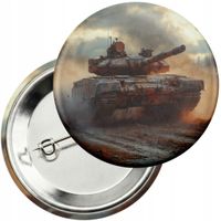 Przypinka z agrafką 59mm - CZOŁG WOJSKO ARMIA