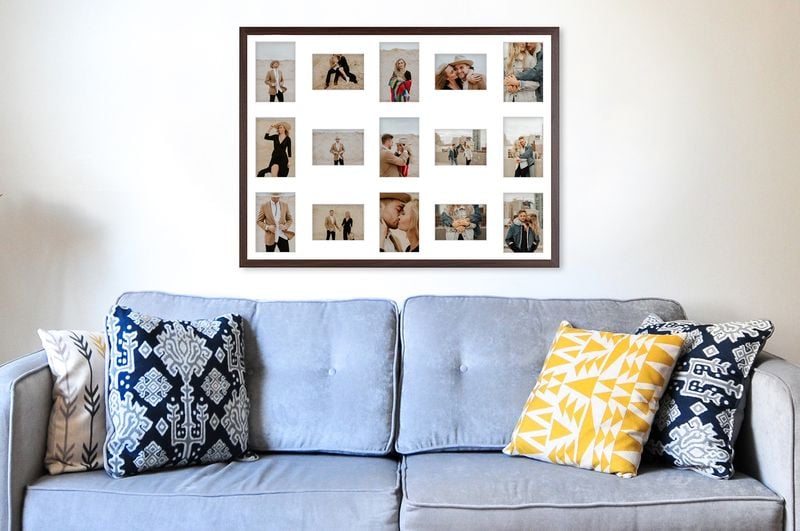 Ramka na 15 zdjęć Hekla 60x80x15 MDF galeria brązowy 1szt. zdjęcie 4