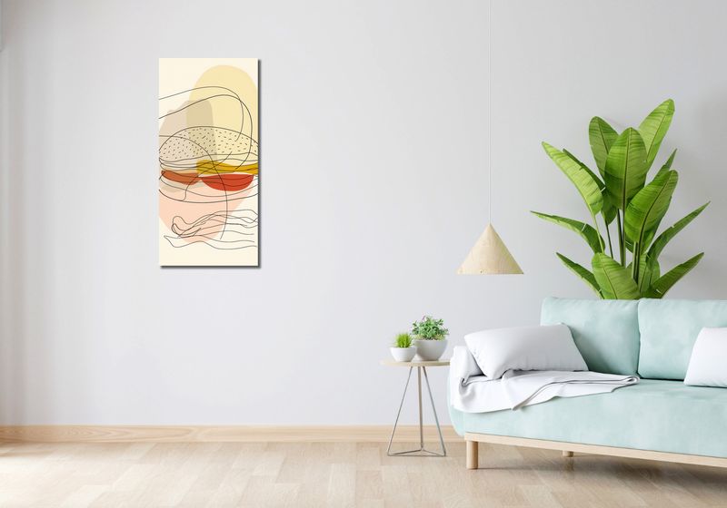 Obraz 40x90cm Cieniutki Burger zdjęcie 2