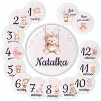 Tabliczki Do Zdjęć Z Miesiącami Do Sesji Zdjęciowej Dziecięcej Na Roczek