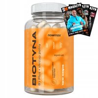 nowmax BIOTIN PLUS BIOTYNA SKRZYP CYNK WŁOSY 100k Witamina B7 DLA KOBIET