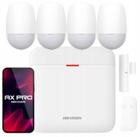 Zestaw Alarmowy WiFi Bezprzewodowy AX Pro Hikvision 4x Czujka PIR Aplikacja