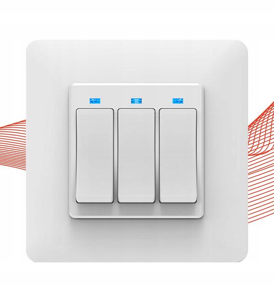 Przełącznik Włącznik 3 Obwody ZigBee TUYA Przycisk PSMART Biały zdjęcie 2