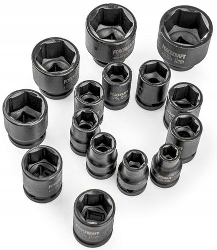 NASADKI UDAROWE ZESTAW NASADEK UDAROWYCH W KASETCE 15 ELEMENTÓW 1/2'' na Arena.pl