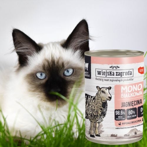 karma mokra dla kota monobiałkowa jagnięcina 400g wiejska zagroda alergie na Arena.pl