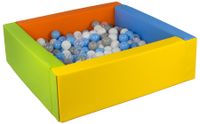 Kwadratowy suchy basen z ekoskóry z 300 piłeczkami BEZPIECZNA ZABAWA BASEN