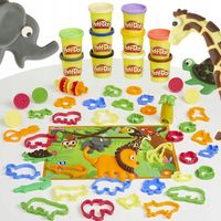 PLAY-DOH CIASTOLINA ZESTAW PRZYGODA ZE ZWIERZĘTAMI 10 TUB 45 AKCESORIÓW
