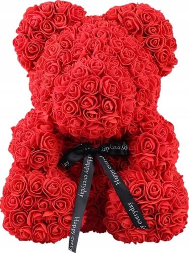 MIŚ Z PŁATKÓW RÓŻ XXL DUŻY NA WALENTYNKI DZIEŃ KOBIET PIĘKNY PREZENT + na Arena.pl