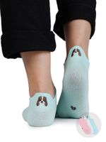 Skarpety stopki dziewczęce z haftem na zapiętce pieski 3PAK 39-41 YOCLUB