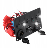PANEL PRZEŁĄCZNIK 6 GANG WOLTOMIERZ Z CYFROWYM WYŚWIETLACZEM LED 5 V-15 V