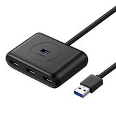 hub ugreen cr113 usb do 4x usb 3.0 5gbps, 1m (czarny)