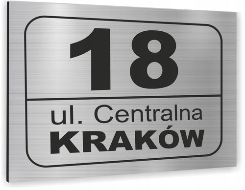 Tabliczka adresowa numer na dom 30x20 METAL 3D na Arena.pl