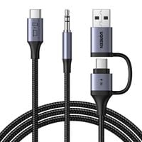 karta dźwiękowa ugreen cm772, usb-c do 3.5mm + usb-c/a