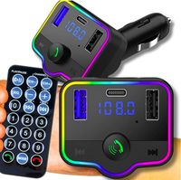 TRANSMITER SAMOCHODOWY BLUETOOTH 5.0 ROZMOWY RADIO 2x USB 1x TYP C PILOT