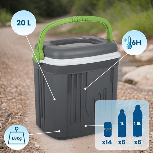 LODÓWKA TURYSTYCZNA 20L na WKŁADY MROŻĄCE do AUTA kemping PLAŻY na ryby na Arena.pl