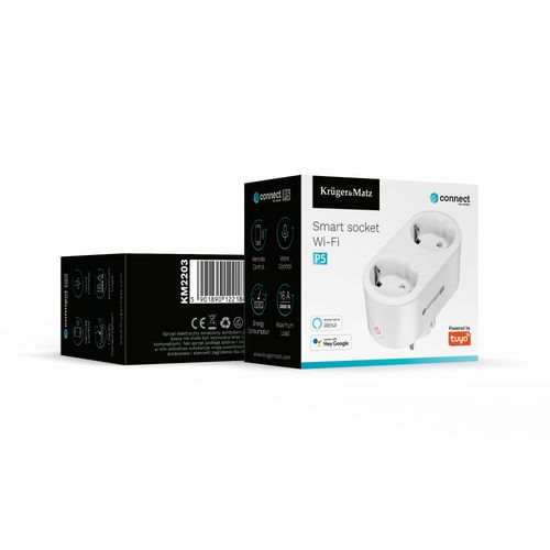 Inteligentne Gniazdko podwójne WiFi Kruger&Matz Connect P5 Tuya PROGRAMATOR na Arena.pl