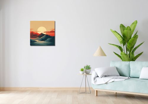 Obraz 50x50cm Zachód Słońca nad Górami na Arena.pl