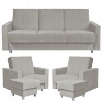 Zestaw mebli wypoczynkowy Alicja wersalka kanapa fotele pufy Family Meble