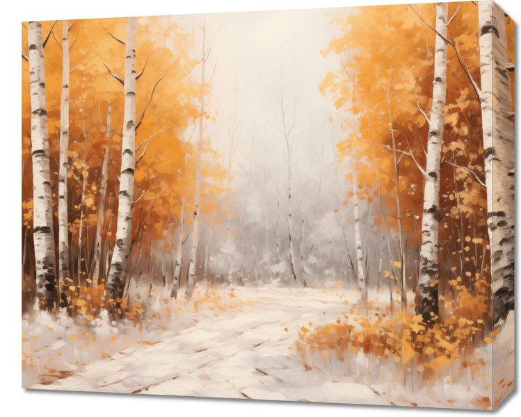 Obraz 60x50cm Jesienne Brzozy zdjęcie 1