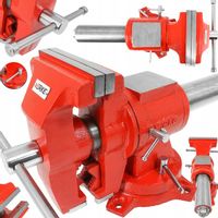 IMADŁO ŚLUSARSKIE OBROTOWE Z KOWADŁEM DWUSZCZĘKOWE ŻELIWNE 125mm PREMIUM!!