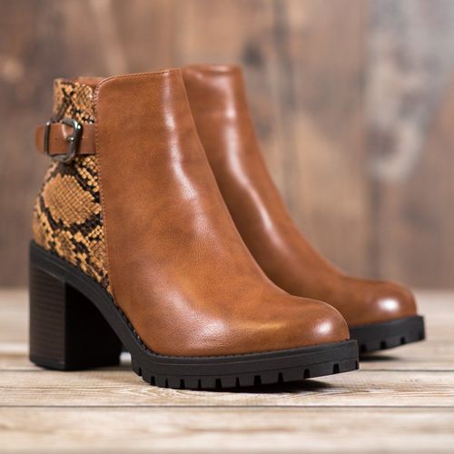 Botki Na Platformie Snake Print r.36 na Arena.pl