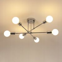 LAMPA SUFITOWA E27 WISZĄCA CHROM ŻYRANDOL NOWOCZESNY DO SALONU W KORYTARZU