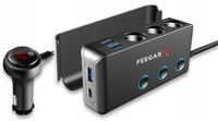 ROZDZIELACZ GNIAZDA ZAPALNICZKI FEEGAR 12-24V USB Rozgałęźnik Ładowarka QC