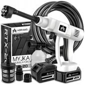 MYJKA CIŚNIENIOWA AKUMULATOROWA 60BAR 2 X AKU 4AH 21V MULTI DYSZA ZESTAW