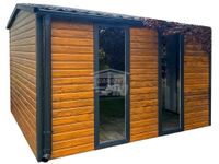 Schowek Domek Ogrodowy 3x3 drzwi 2x okno drewnopodobny dach rynny GP566