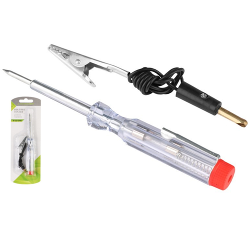 PRÓBNIK MIERNIK TESTER NAPIĘCIA PRĄDU PLASTIKOWY 6V - 24V IGŁA Z PRZEWODEM na Arena.pl