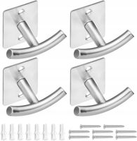 Bobliue Zestaw 4 Sztuki Wieszak Ścienny Cynk 6,96 X 5,8X 4,3Cm 30 Opakowań