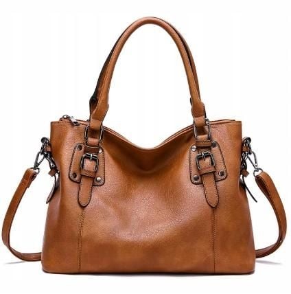 TOREBKA WOREK NA RAMIĘ brąz czarna SHOPPER DO RĘKI pasek jakość na Arena.pl