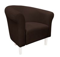 Fotel Milo Mikrofaza 4 brąz nogi 15 białe