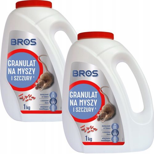 BROS Granulat, trutka na myszy i szczury 1 kg -2 OPAKOWANIA na Arena.pl